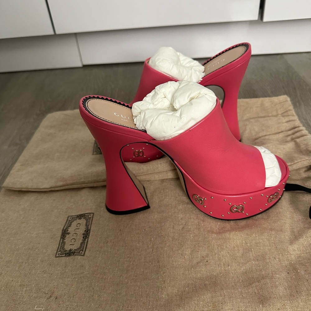 Gucci Pink Women's Heeled Mules